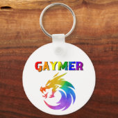 カオスなゲイD20 - LGBTQ+ プライドDND キーホルダー (正面)