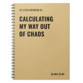 カオスのオフィスから抜け出る道を計算中 ノートブック (正面)