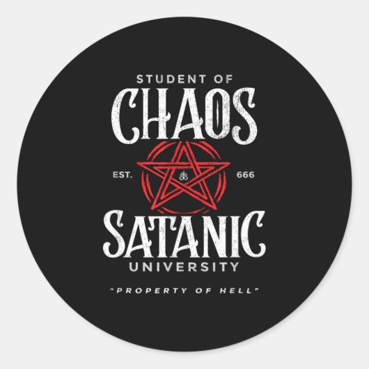 カオスの学生 サタニック大学の魔女集会用 ラウンドシール (正面)