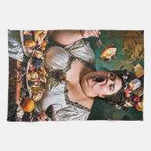 「カオスの宴会」超現実的な作品カラフル展 キッチンタオル (横)