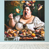 「カオスの宴会」超現実的な作品カラフル展 キャンバスプリント (インサイチュ (ウッドフロア))