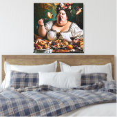 「カオスの宴会」超現実的な作品カラフル展 キャンバスプリント (インサイチュ (寝室))