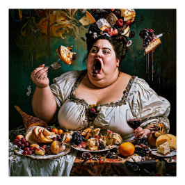 「カオスの宴会」超現実的な作品カラフル展 ポスター