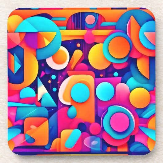 カオスの幾何学的カラフル遊び場 コースター (正面)