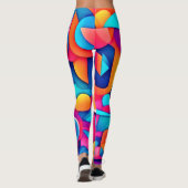 カオスの幾何学的カラフル遊び場 レギンス (裏面)