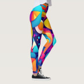 カオスの幾何学的カラフル遊び場 レギンス (右)