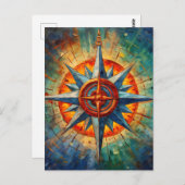 カオスの方向(コンパスバラ) ポストカード (正面/裏面)