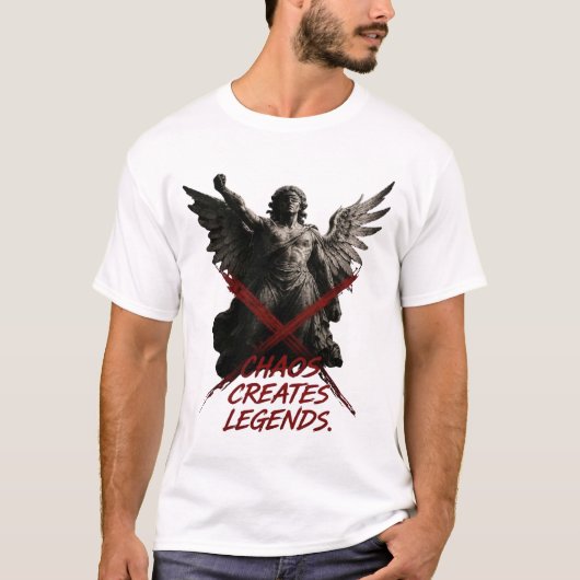 カオスは伝説を生む 堕天使アート Tシャツ (正面)
