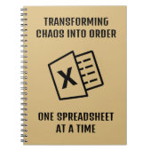 カオスを秩序に変換するおもしろい引用文 ノートブック (正面)