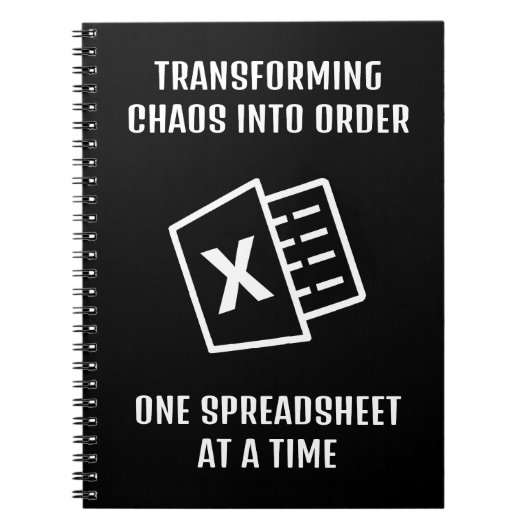 カオスを秩序に変換するおもしろい引用文 ノートブック (正面)