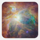 カオスアットオリオンスピッツァーハート複合ハッブル スクエアシール (正面)