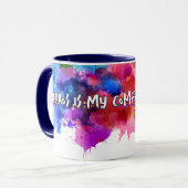 カオスイマイ心地よいゾーン – 抽象芸術アートティー マグカップ (正面左)