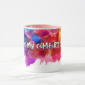 カオスイマイ心地よいゾーン – 抽象芸術アートティー マグカップ (中央)