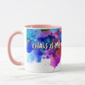 カオスイマイ心地よいゾーン – 抽象芸術アートティー マグカップ (左)