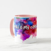 カオスイマイ心地よいゾーン – 抽象芸術アートティー マグカップ (正面左)