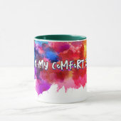 カオスイマイ心地よいゾーン – 抽象芸術アートティー マグカップ (中央)