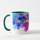 カオスイマイ心地よいゾーン – 抽象芸術アートティー マグカップ (左)