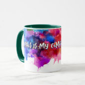 カオスイマイ心地よいゾーン – 抽象芸術アートティー マグカップ (正面左)