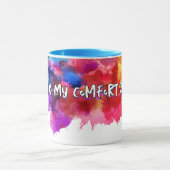 カオスイマイ心地よいゾーン – 抽象芸術アートティー マグカップ (中央)