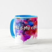 カオスイマイ心地よいゾーン – 抽象芸術アートティー マグカップ (正面左)