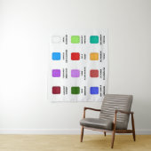 カオスエメラルドの誕生石グラフホワイト タペストリー (インサイチュ)