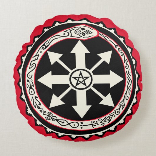 カオスオロブロススネーク装飾用クッション ラウンドクッション (正面)