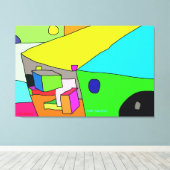 カオスカラフル キャンバスプリント (インサイチュ (ウッドフロア))