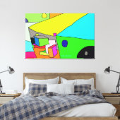 カオスカラフル キャンバスプリント (インサイチュ (寝室))