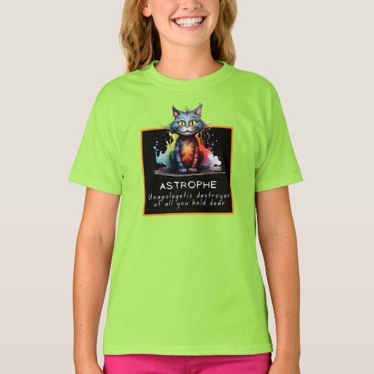 カオスキャットTシャツ - アストロフ: 破壊の申し子 Tシャツ (正面)