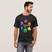カオスゲイ位置合わせサイコロD20 Nerdy Tabletop Adve Tシャツ (正面フル)