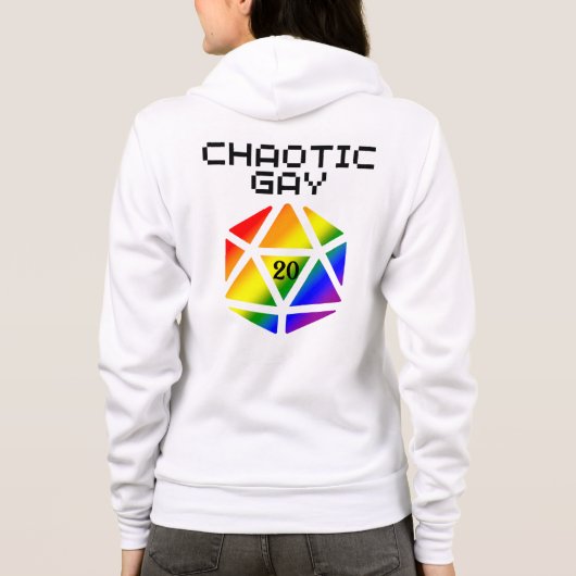 カオスゲイD20 - LGBTQ+ プライドDND パーカ (裏面)