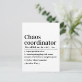 カオスコパーソナライズされたンおもしろいコーディネーター定義 ポストカード (スタンド正面)