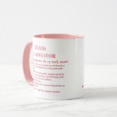 カオスコーディネおもしろいータ定義オフィス共同ワーカー マグカップ (正面左)