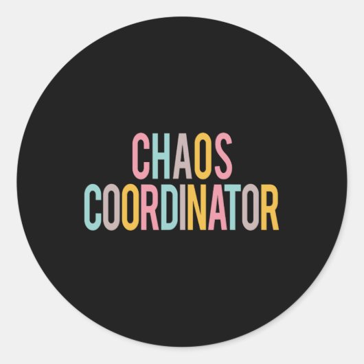 カオスコーディネカラフルーター感謝の日T ラウンドシール (正面)