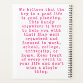  カオスコーディネータプランナー プランナー手帳 (裏面)