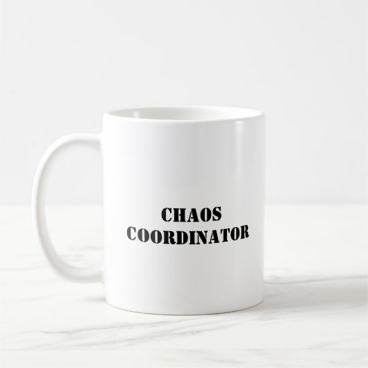 カオスコーディネーターおもしろマグカップ コーヒーマグカップ (左)
