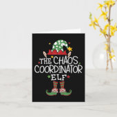 カオスコーディネーターの小妖精や小人おもしろいクリスマスマッチ カード (黄色い花)