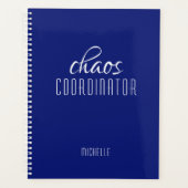 カオスコーディネーターの青パーソナライズされた名 プランナー手帳 (正面)