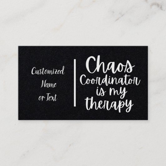 カオスコーディネーターは私のセラピー 名刺 (正面)