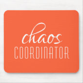 カオスコーディネーターオレンジタイポグラフィ文字 マウスパッド (正面)