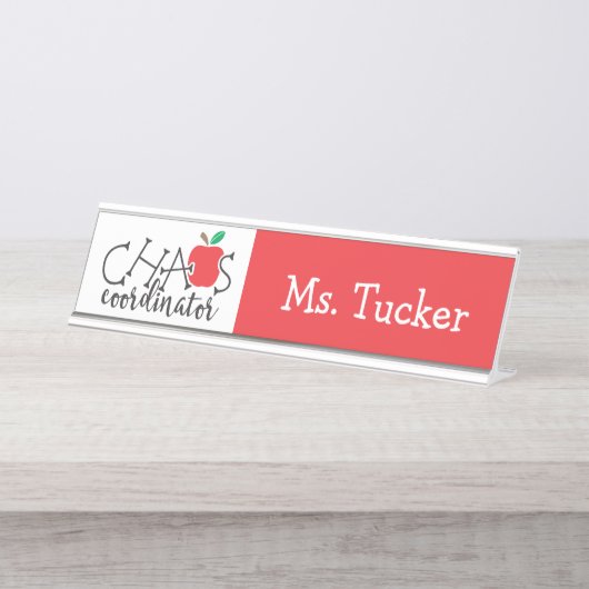 カオスコーディネーターギフト先生 デスクネームプレート (正面)