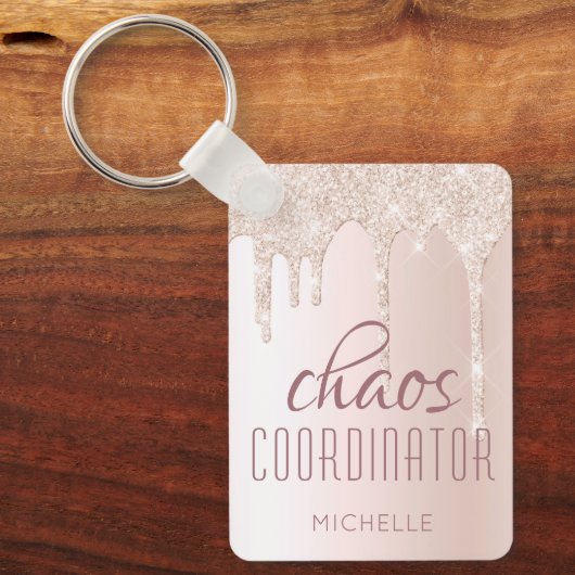 カオスコーディネーターシックガーリーグリッターパーソナライズされた キーホルダー (正面)