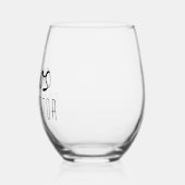 カオスコーディネーターモダンタイポグラフィスクリプト ステムなしワイングラス (左)
