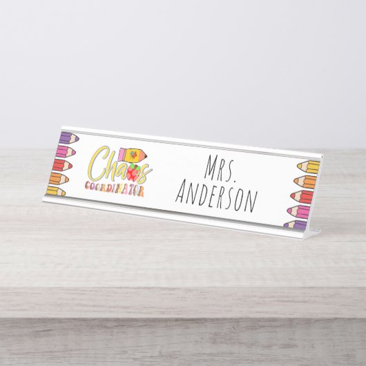 カオスコーディネーター先生ギフトデスク名プレート デスクネームプレート (正面)