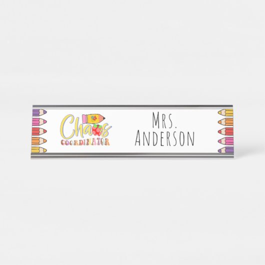 カオスコーディネーター先生ギフトデスク名プレート デスクネームプレート (正面)