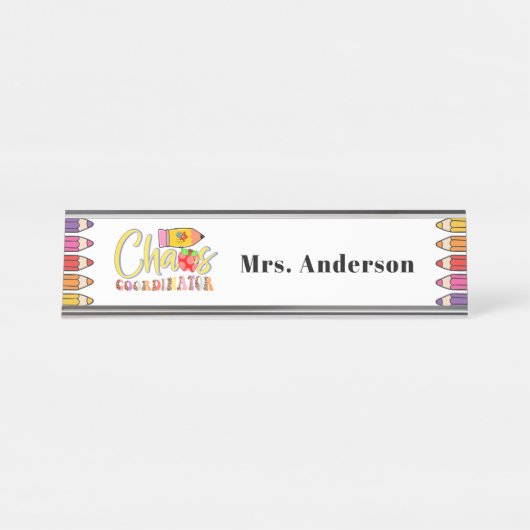 カオスコーディネーター先生プレゼント デスクネームプレート (正面)