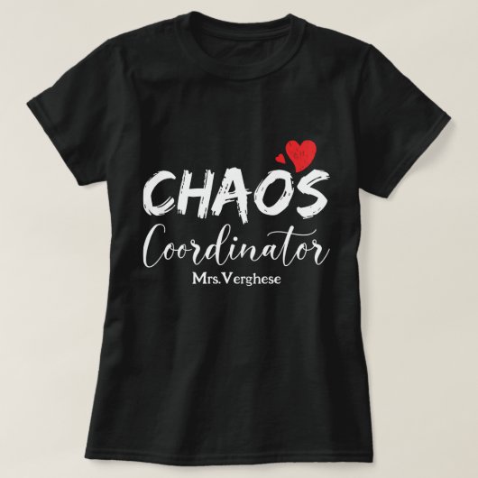 カオスコーディネーター先生 Tシャツ (デザイン正面)