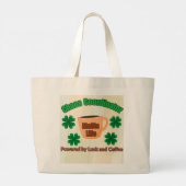 カオスコーディネーター – Powered by Luck and Coffee ラージトートバッグ (裏面)