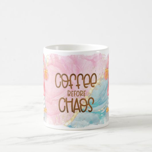 カオスコーヒー前格言デザインコーヒーマグカップ コーヒーマグカップ (中央)