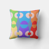 カオスジオメトカラフルリカル宝石ハッピークリスマスヒューズ クッション (裏面)